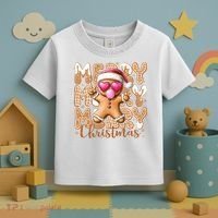 Gingerbread Merry Christmas Cute And Funny Toddler T-Shirt thumb 3