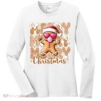 Gingerbread Merry Christmas Cute And Funny Women's Long Sleeve Shirt thumb 0