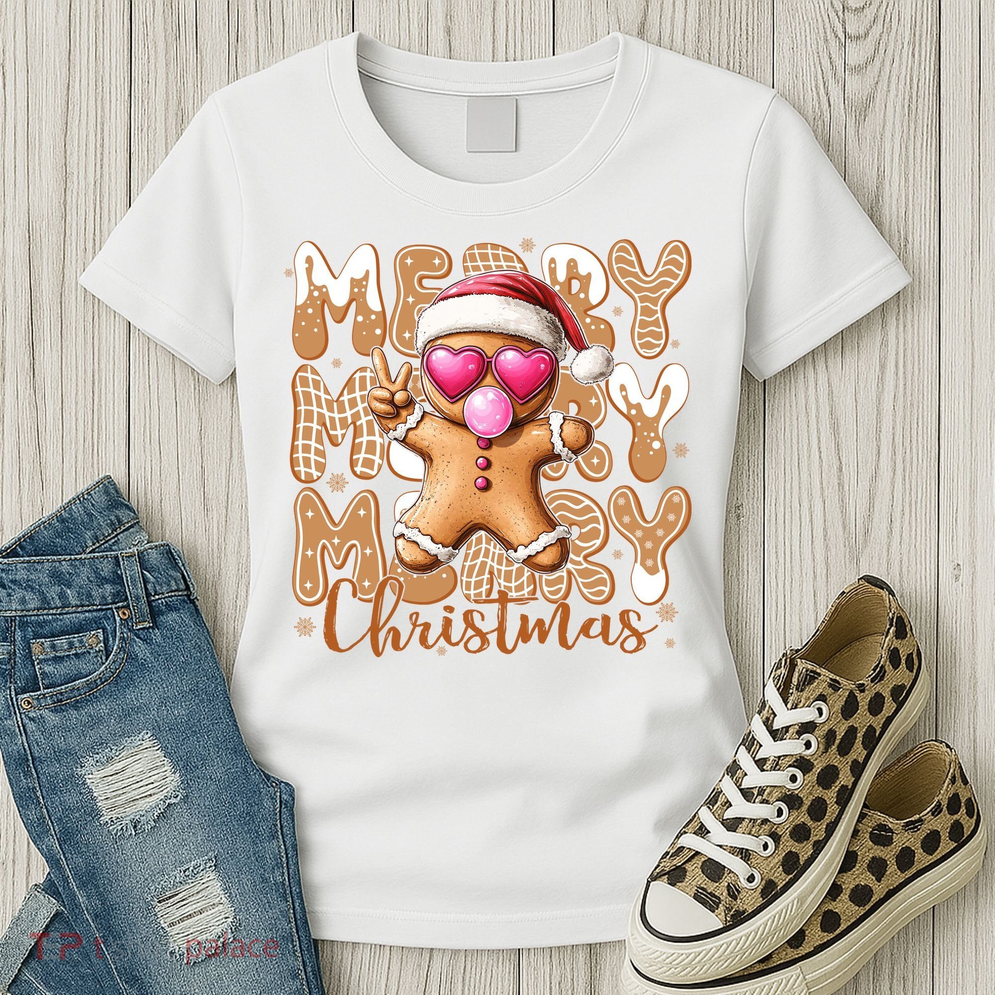 Gingerbread Merry Christmas Cute And Funny Women's T-Shirt