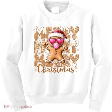 Gingerbread Merry Christmas Cute And Funny Kids Sweatshirt