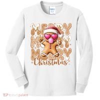 Gingerbread Merry Christmas Cute And Funny Kids Long Sleeve Shirt thumb 0