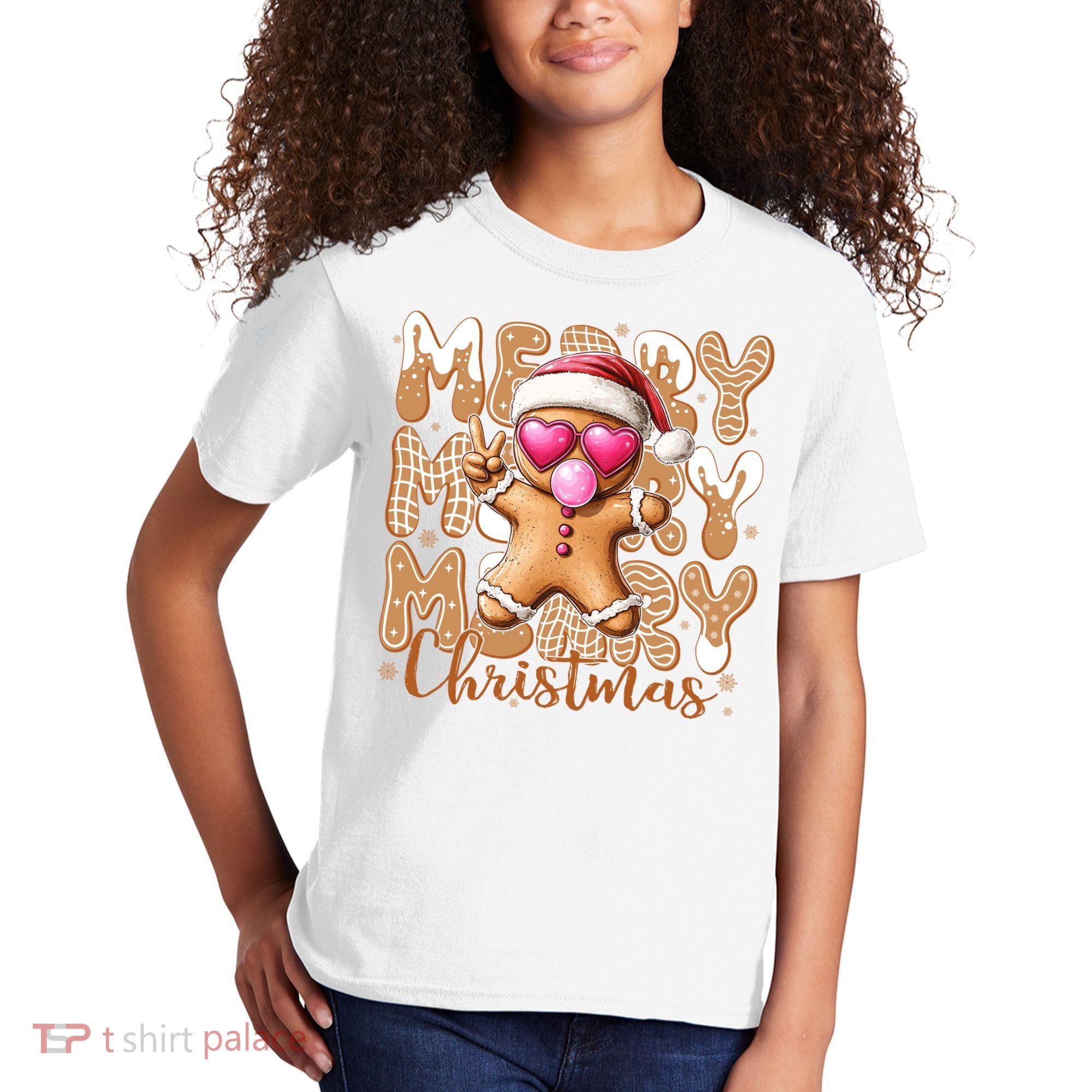 Gingerbread Merry Christmas Cute And Funny Kids T-Shirt