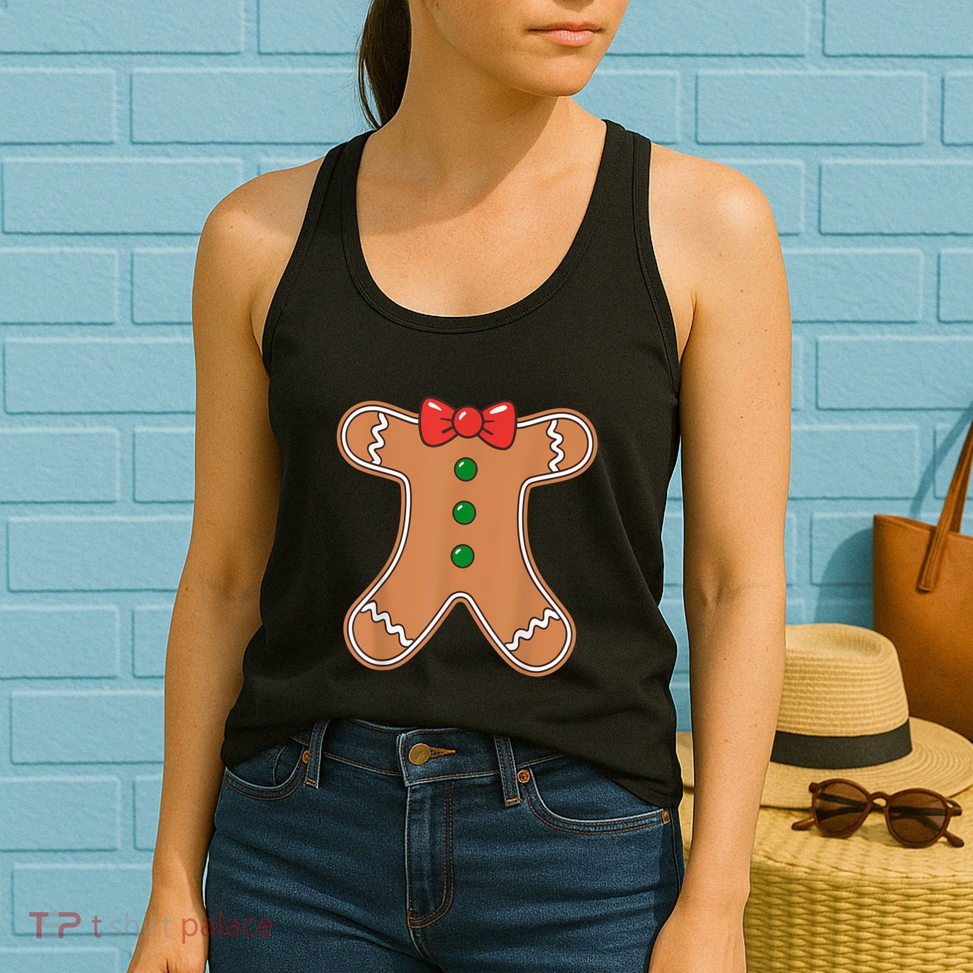 Gingerbread Man Cookie Costume Women's Tank Top