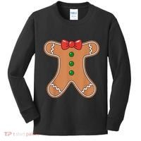 Gingerbread Man Cookie Costume Kids Long Sleeve Shirt thumb 0