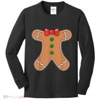 Gingerbread Man Cookie Costume Kids Long Sleeve Shirt thumb 0
