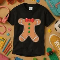 Gingerbread Man Cookie Costume Kids T-Shirt thumb 3