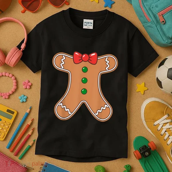 Gingerbread Man Cookie Costume Kids T-Shirt