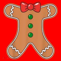 Gingerbread Man Cookie Costume Santa Hat thumb 1