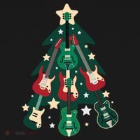 Guitarists Musician Christmas Electric Guitar Xmas Tree Gift Women's Hoodie thumb 2