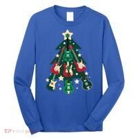 Guitarists Musician Christmas Electric Guitar Xmas Tree Gift Long Sleeve Shirt thumb 0