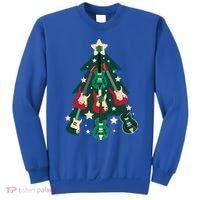 Guitarists Musician Christmas Electric Guitar Xmas Tree Gift Sweatshirt thumb 0