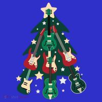 Guitarists Musician Christmas Electric Guitar Xmas Tree Gift Toddler Hoodie thumb 2
