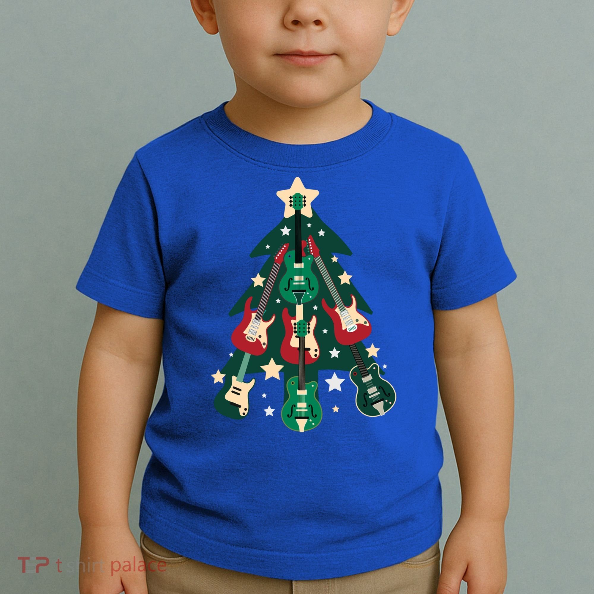 Guitarists Musician Christmas Electric Guitar Xmas Tree Gift Toddler T-Shirt