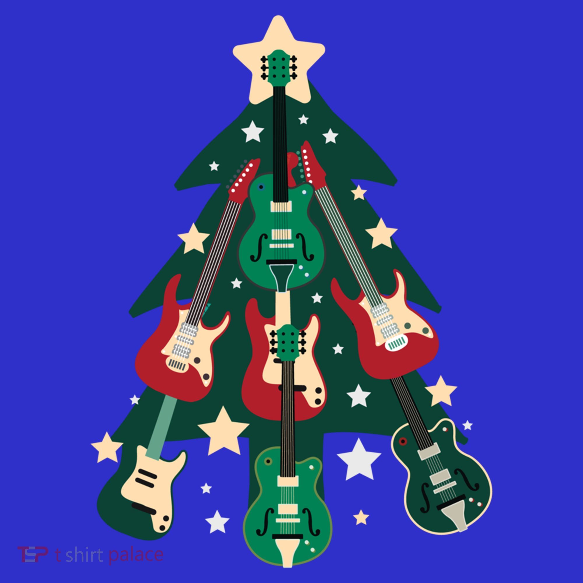 Guitarists Musician Christmas Electric Guitar Xmas Tree Gift Visor