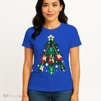 Guitarists Musician Christmas Electric Guitar Xmas Tree Gift Women's T-Shirt thumb 4