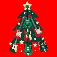 Guitarists Musician Christmas Electric Guitar Xmas Tree Gift Santa Hat thumb 1