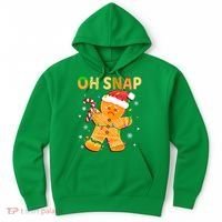 Gingerbread Man Cookie Xmas Oh Snap Funny Cute Christmas Hoodie thumb 0