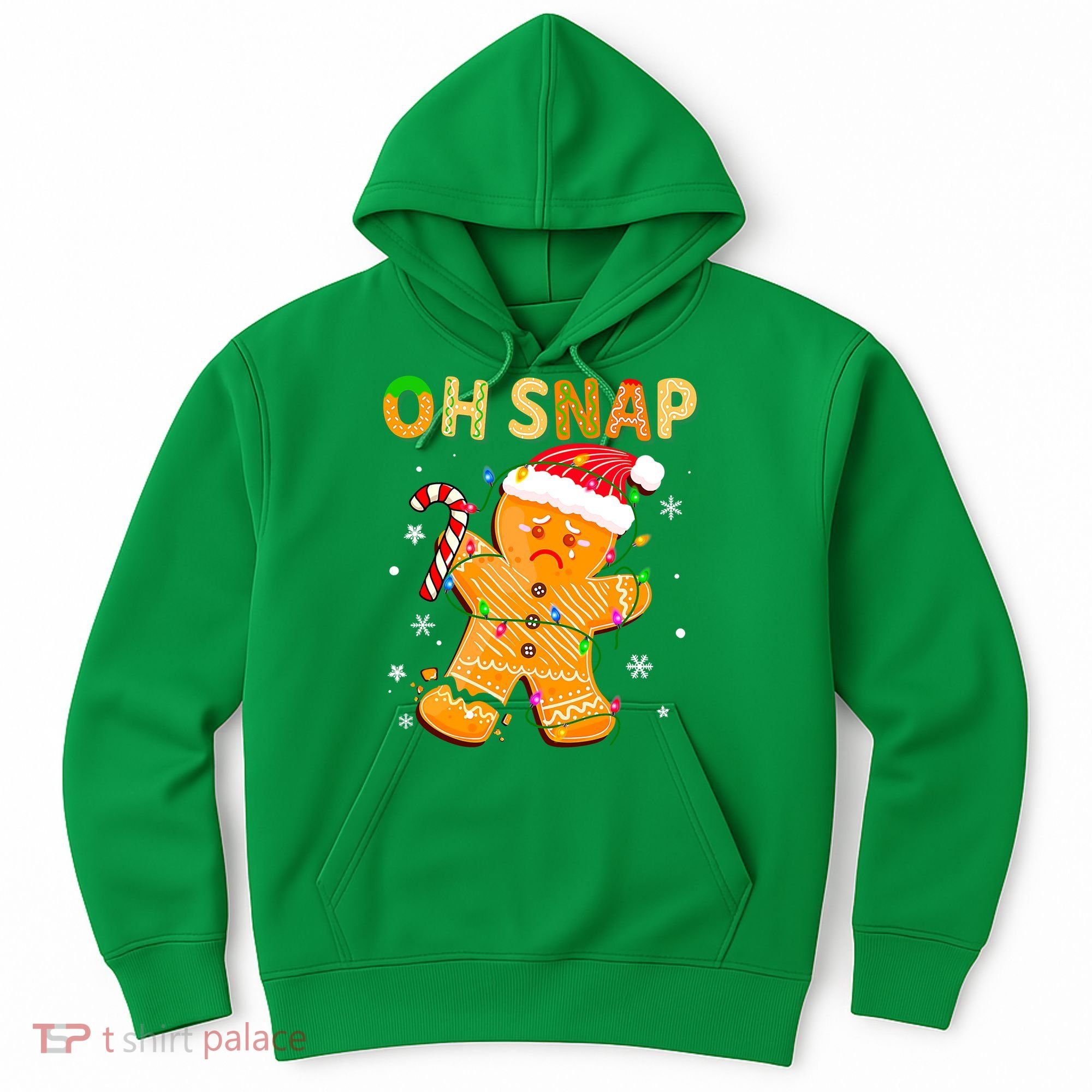 Gingerbread Man Cookie Xmas Oh Snap Funny Cute Christmas Hoodie