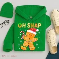 Gingerbread Man Cookie Xmas Oh Snap Funny Cute Christmas Hoodie thumb 4