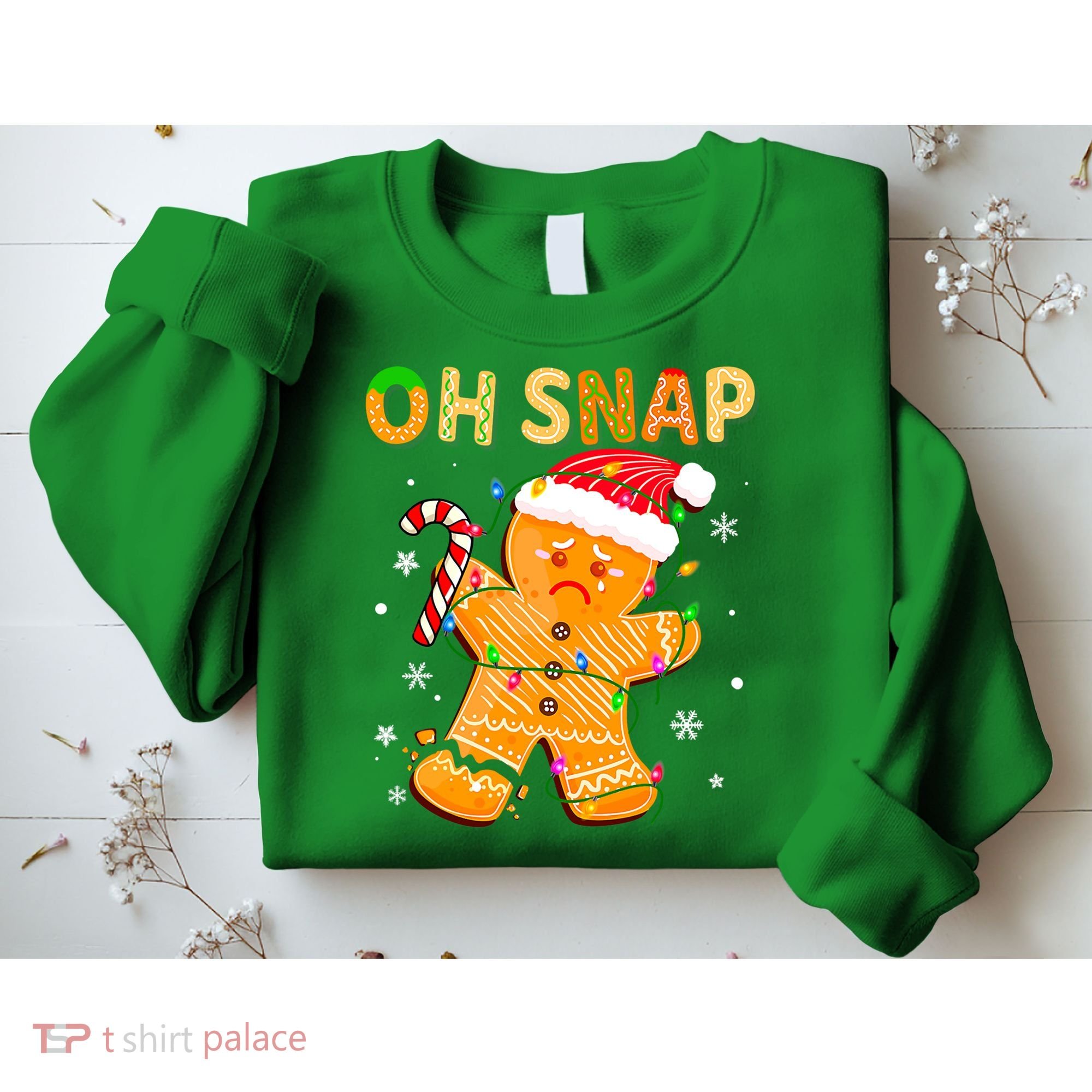 Gingerbread Man Cookie Xmas Oh Snap Funny Cute Christmas Sweatshirt