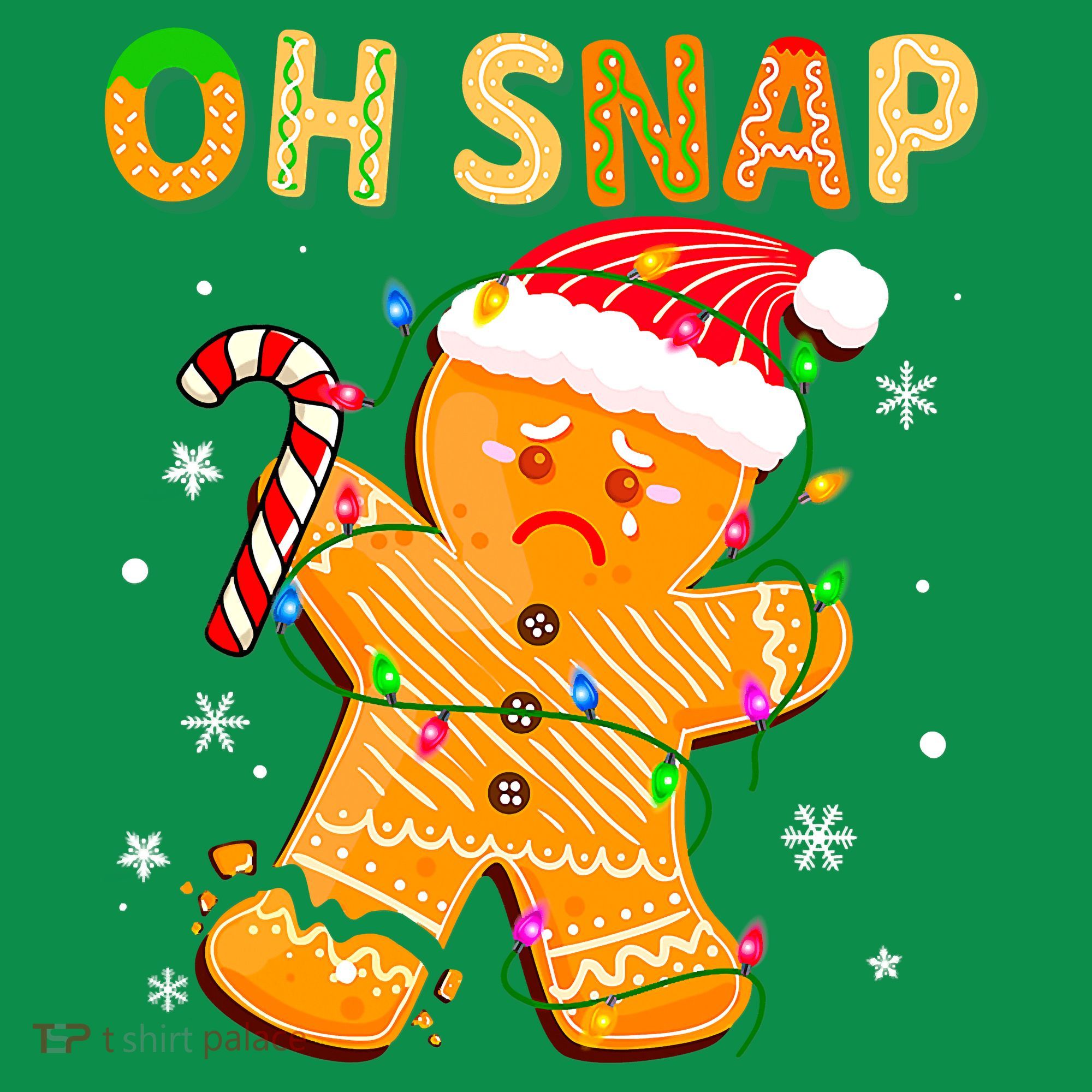 Gingerbread Man Cookie Xmas Oh Snap Funny Cute Christmas Sweatshirt