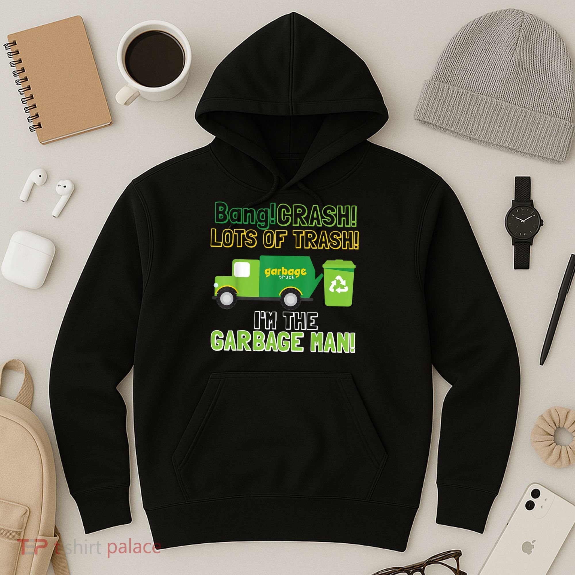 Garbage Man Costume Garbage Trucks Adults Kids & Toddlers Hoodie