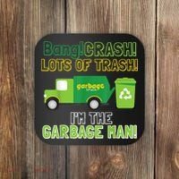 Garbage Man Costume Garbage Trucks Adults Kids & Toddlers Coaster thumb 0
