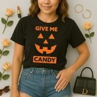 Give Me Candy Jack O Lantern Pumpkin Halloween Comfort Colors Boxy T-Shirt thumb 2