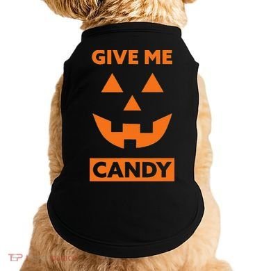 Give Me Candy Jack O Lantern Pumpkin Halloween Doggie Tank