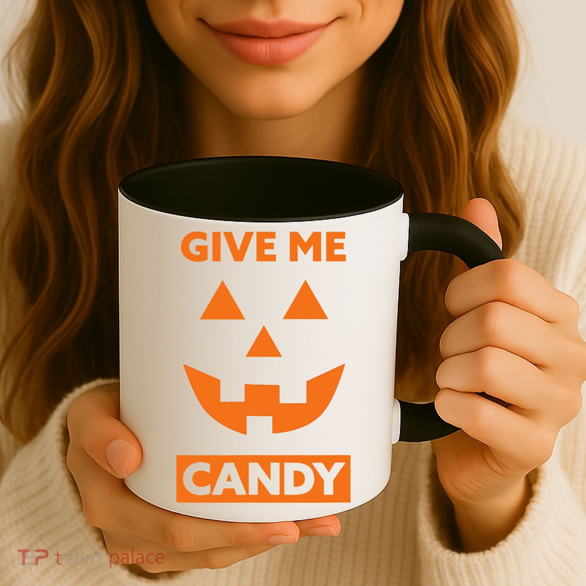 Give Me Candy Jack O Lantern Pumpkin Halloween Coffee Mug