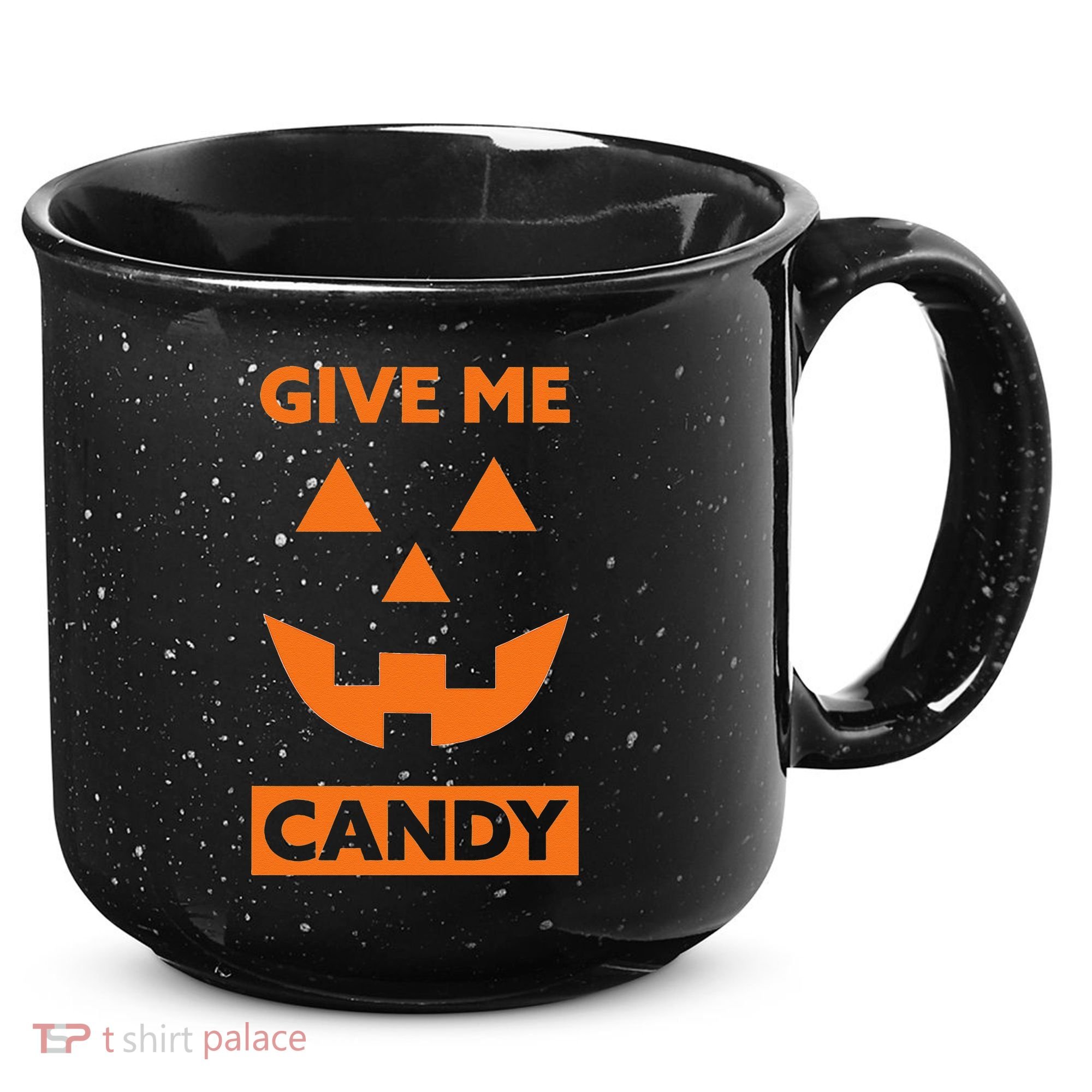 Give Me Candy Jack O Lantern Pumpkin Halloween 15oz Campfire Ceramic Mug