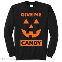 Give Me Candy Jack O Lantern Pumpkin Halloween Tall Sweatshirt thumb 0