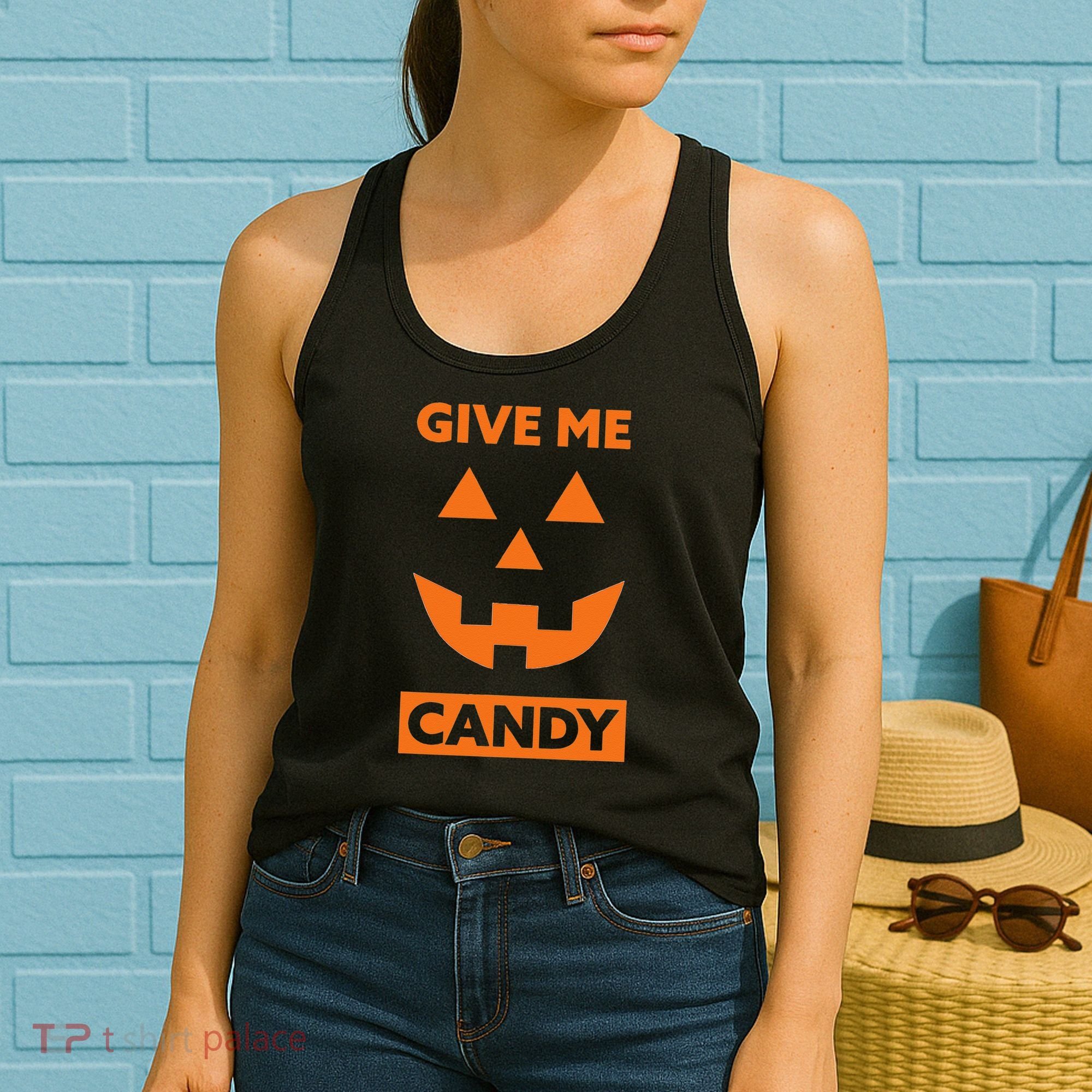 Give Me Candy Jack O Lantern Pumpkin Halloween Women's Tank Top