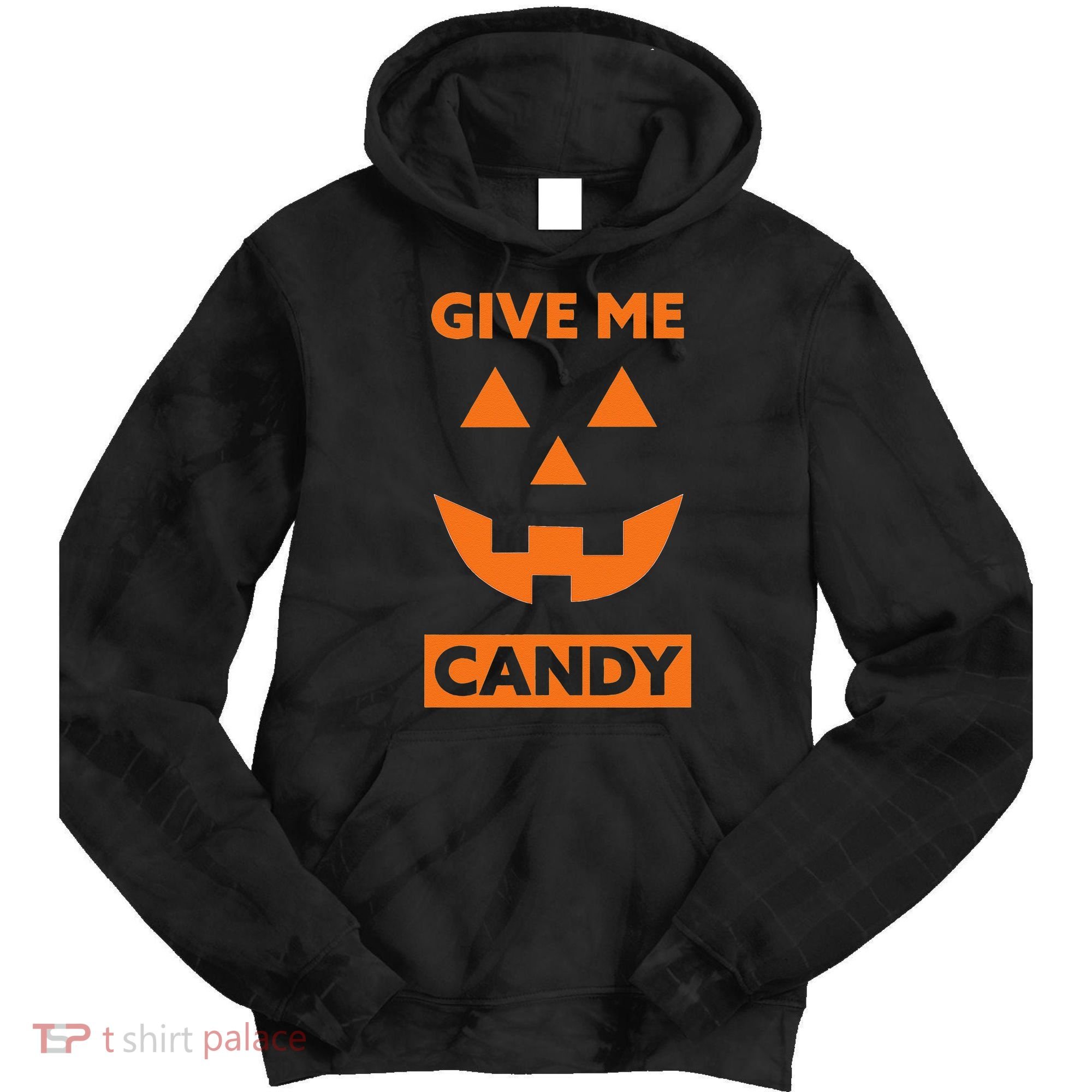 Give Me Candy Jack O Lantern Pumpkin Halloween Tie Dye Hoodie