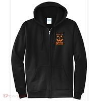 Give Me Candy Jack O Lantern Pumpkin Halloween Full Zip Hoodie thumb 0
