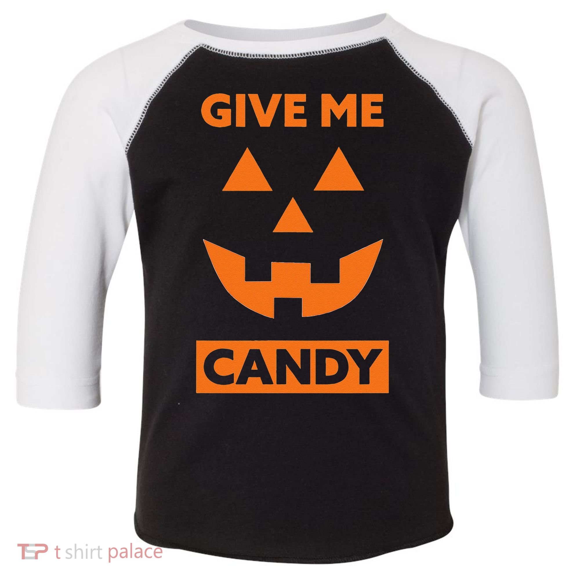 Give Me Candy Jack O Lantern Pumpkin Halloween Toddler Fine Jersey T-Shirt