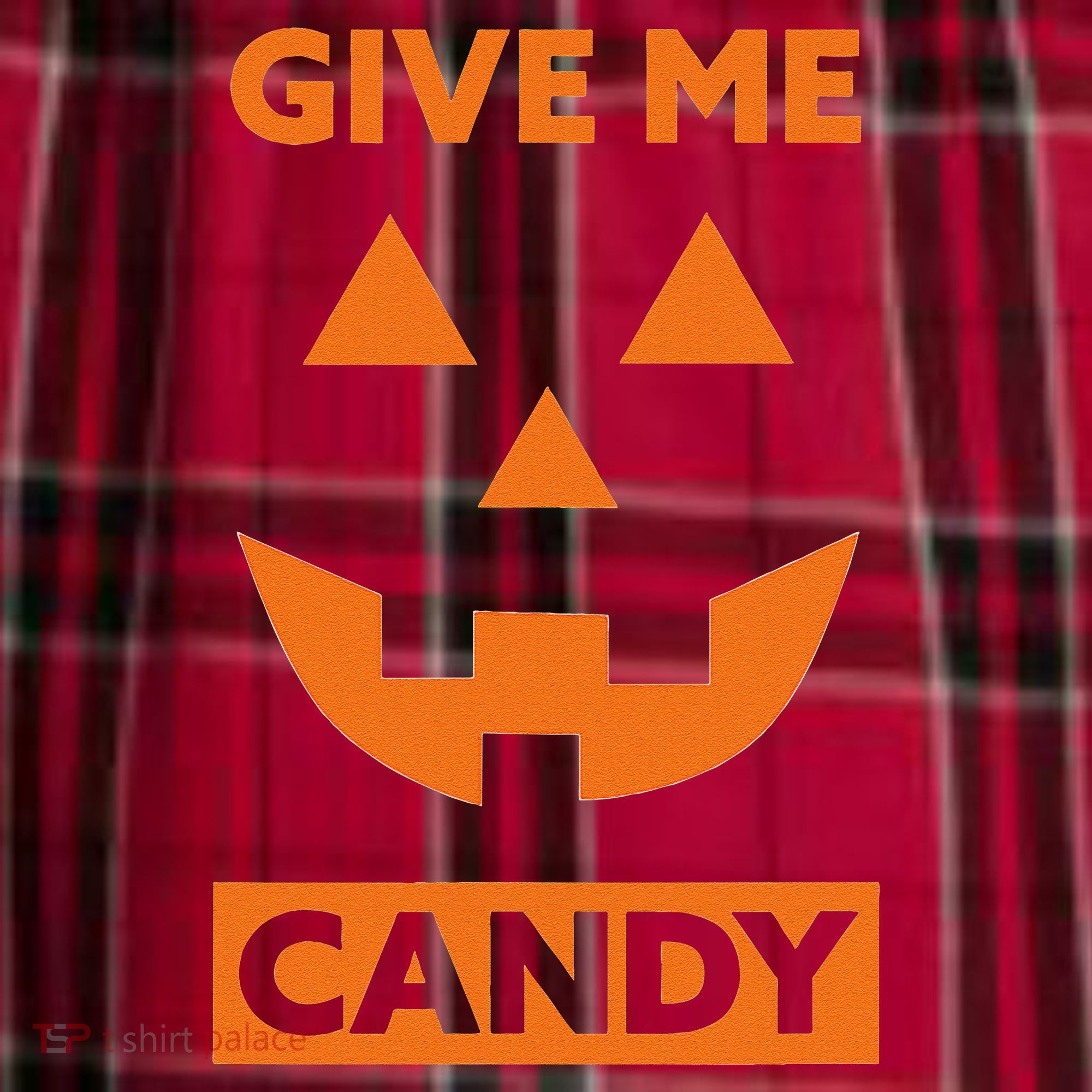 Give Me Candy Jack O Lantern Pumpkin Halloween Men's Flannel Plaid Pajama Pants