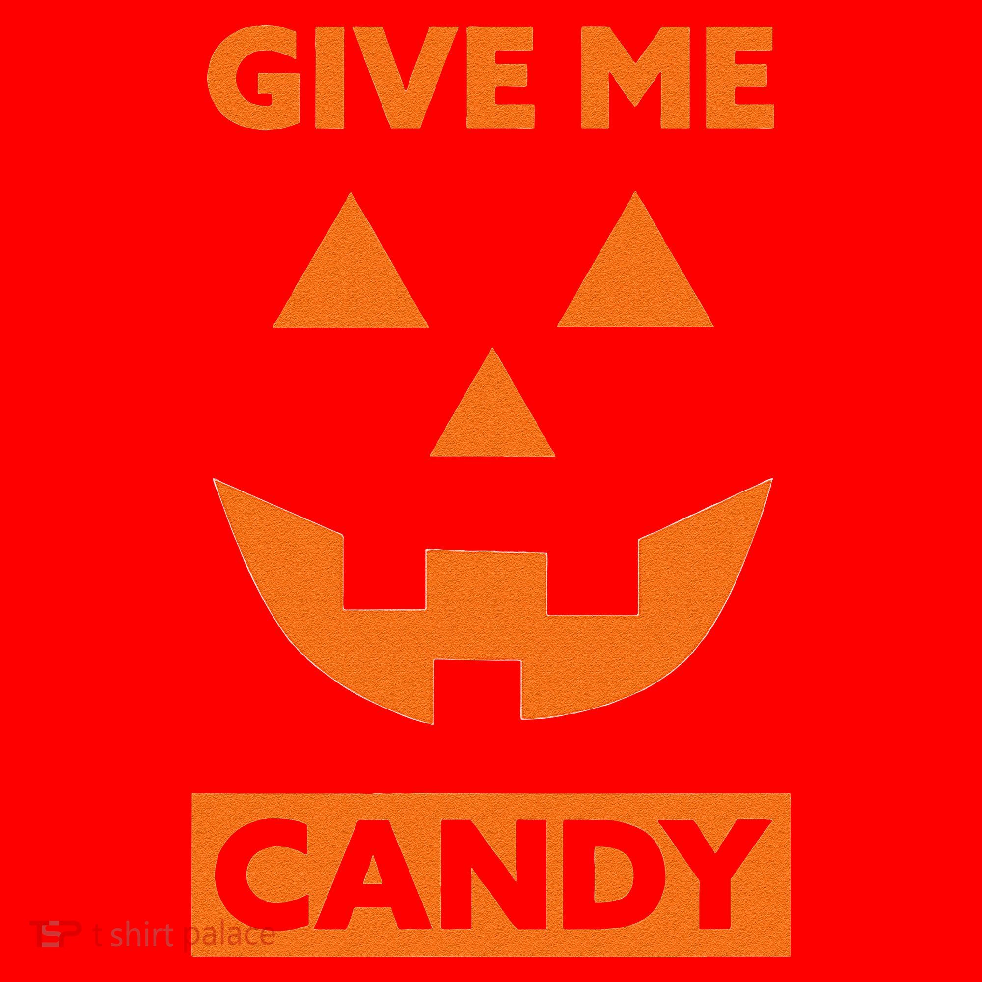 Give Me Candy Jack O Lantern Pumpkin Halloween Santa Hat