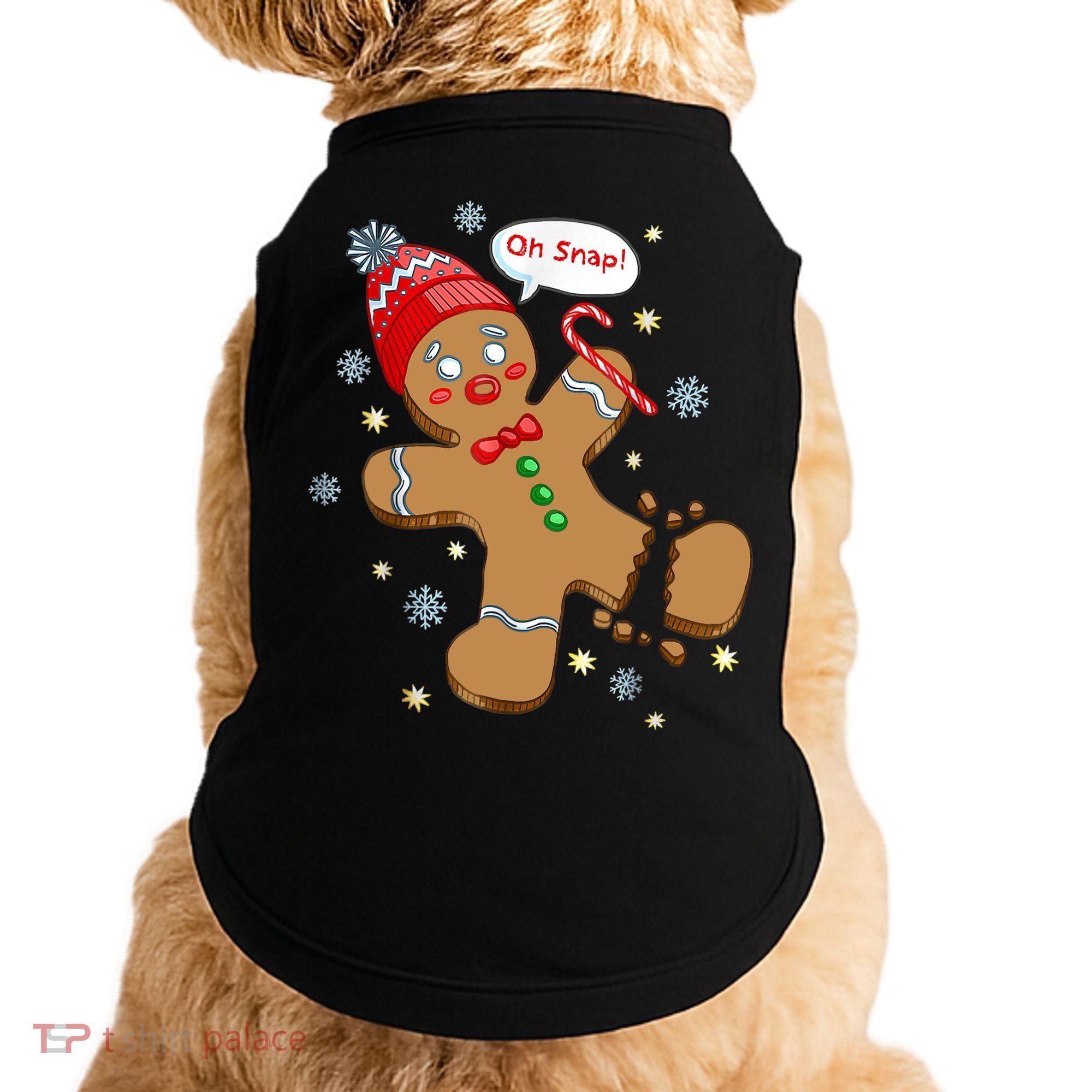Gingerbread Man Cookie XMas Oh Snap Funny Cute Christmas Doggie Tank