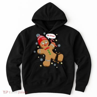 Gingerbread Man Cookie XMas Oh Snap Funny Cute Christmas Hoodie