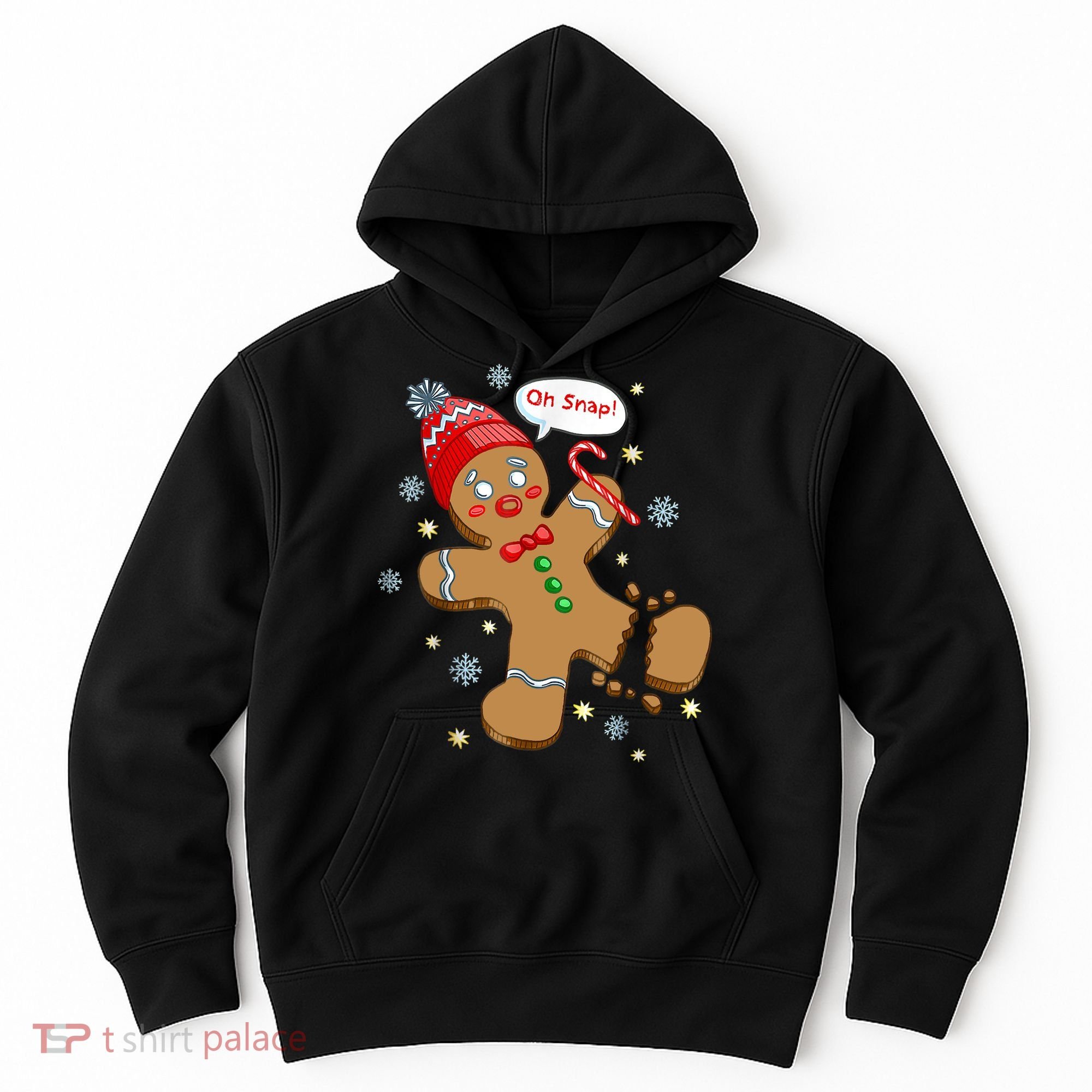 Gingerbread Man Cookie XMas Oh Snap Funny Cute Christmas Hoodie