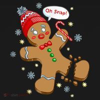 Gingerbread Man Cookie XMas Oh Snap Funny Cute Christmas Apron thumb 3