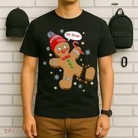 Gingerbread Man Cookie XMas Oh Snap Funny Cute Christmas T-Shirt thumb 6