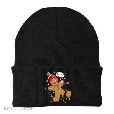 Gingerbread Man Cookie XMas Oh Snap Funny Cute Christmas Beanie