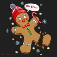 Gingerbread Man Cookie XMas Oh Snap Funny Cute Christmas Beanie thumb 2