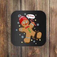 Gingerbread Man Cookie XMas Oh Snap Funny Cute Christmas Coaster thumb 0