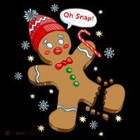 Gingerbread Man Cookie XMas Oh Snap Funny Cute Christmas Women's Hoodie thumb 2