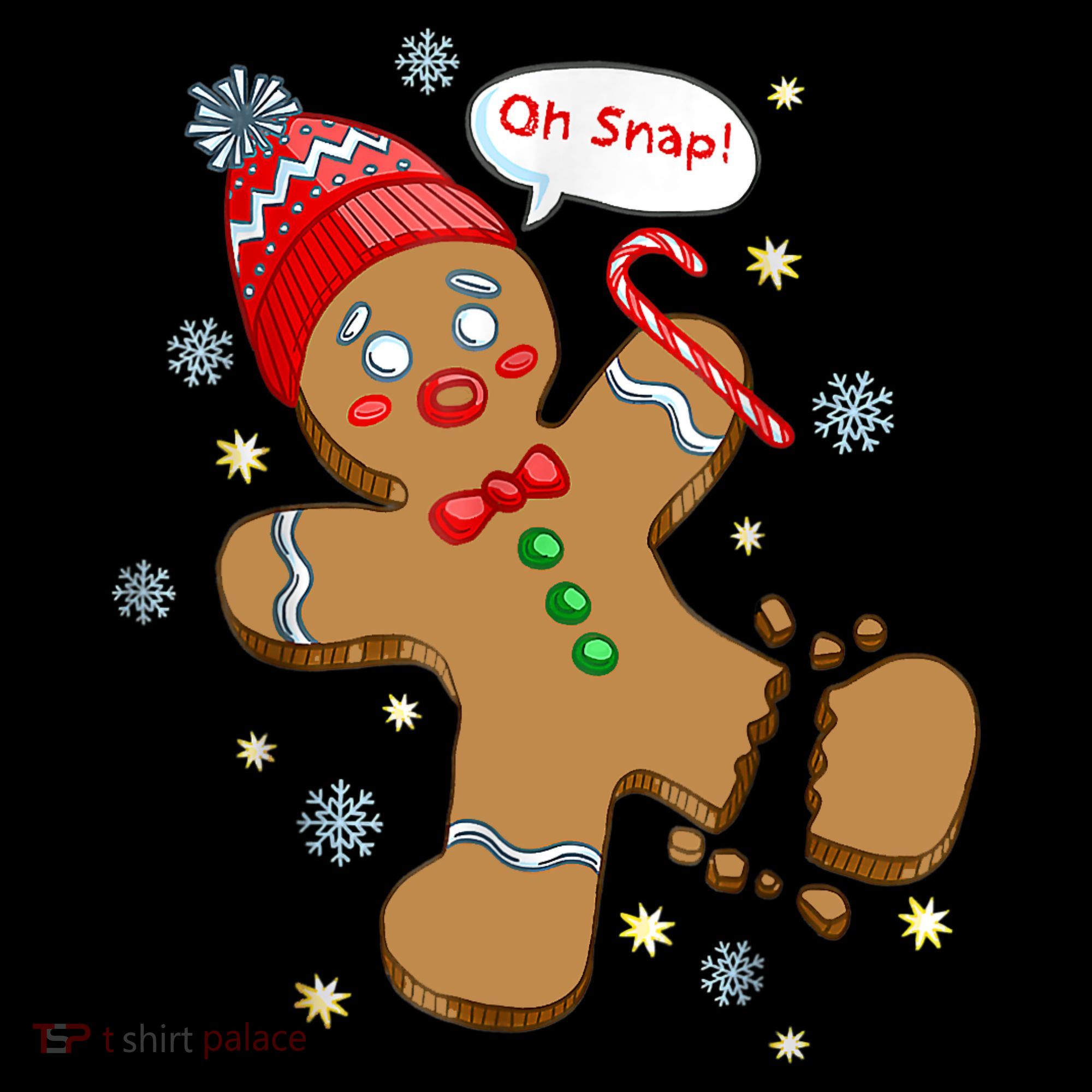Gingerbread Man Cookie XMas Oh Snap Funny Cute Christmas Women's Hoodie