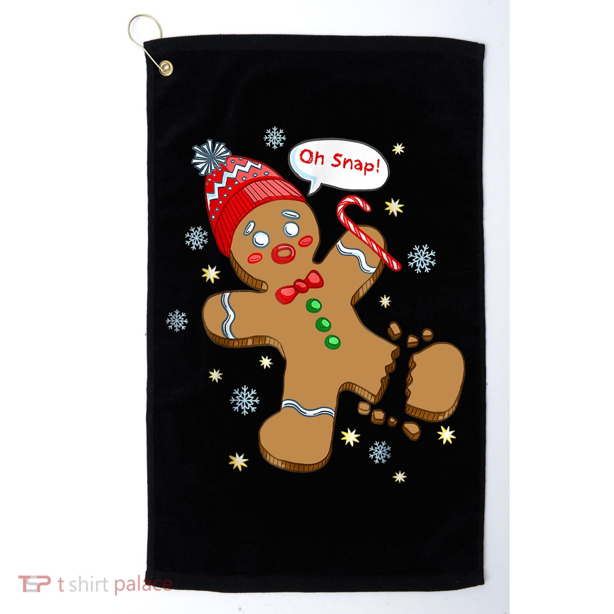 Gingerbread Man Cookie XMas Oh Snap Funny Cute Christmas Golf Towel