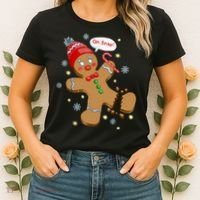 Gingerbread Man Cookie XMas Oh Snap Funny Cute Christmas Women's T-Shirt thumb 2